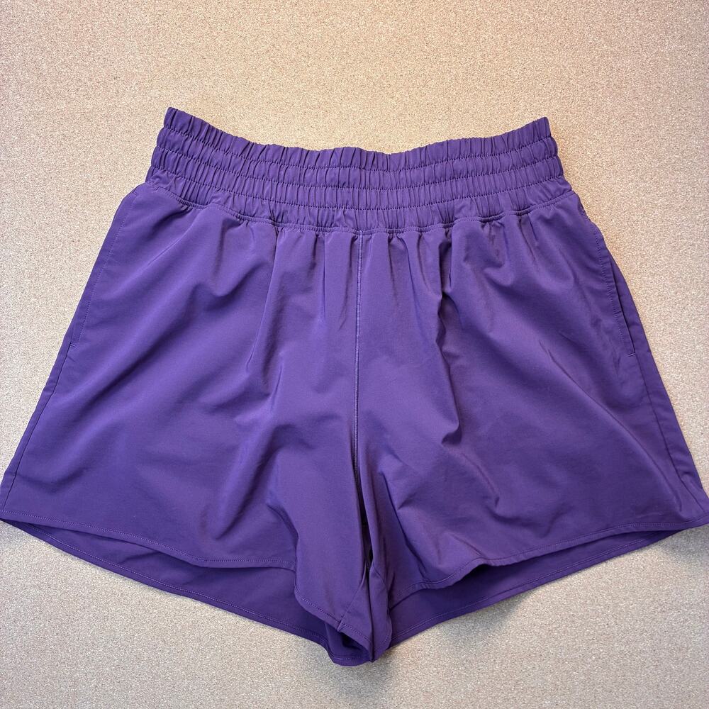 OFFLINE by Aerie High Rise Double Layer Athletic Shorts Purple Size S